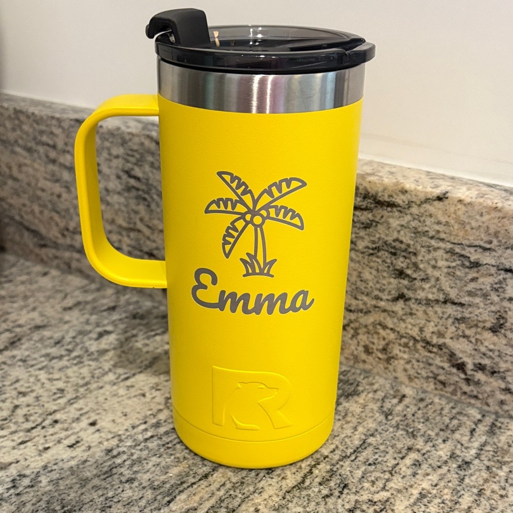 Yellow Insulated Travel Mug